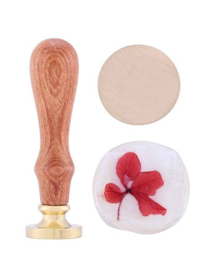 Mornajina Round Blank Wax Seal Stamp With Rosewood Handle Retro Wax Stamp Maker For Wedding Party Gift Packaging Decoration  - Image 2