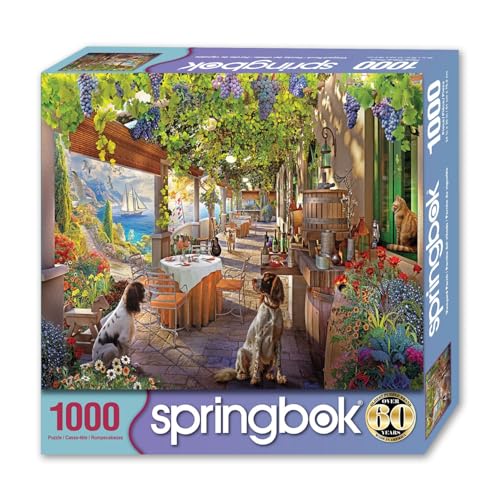 Springbok Vineyard Porch 1000 Piece Jigsaw Puzzle for Adults Oceanside Winery Unique Cut Pieces Made in USA - Image 5