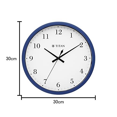Titan Classic Blue Wall Clock with Silent Sweep Technology - 30.0 cm x 30.0 cm (Medium) - Image 4