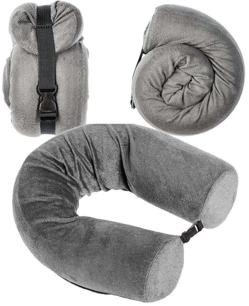 Dot&Dot Dot¨ Memory Foam Neck Pillow for Airplane Travel and Shoulder Pain Relief (No Bendable Core) - Image 1