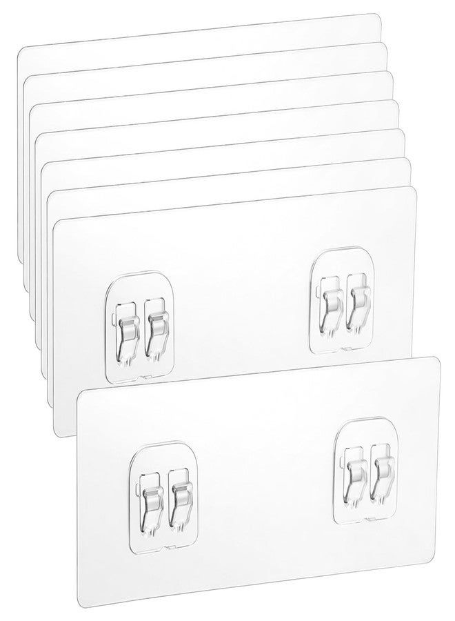 cobee 8Pcs Shower Caddy Adhesive, Shower Caddy Hooks, Showers Caddies Adhe sive Replacement Showering Shelf Adhesive, Show ers Caddies Hanger No Drilling Showers Kitchen Accessories - Image 1