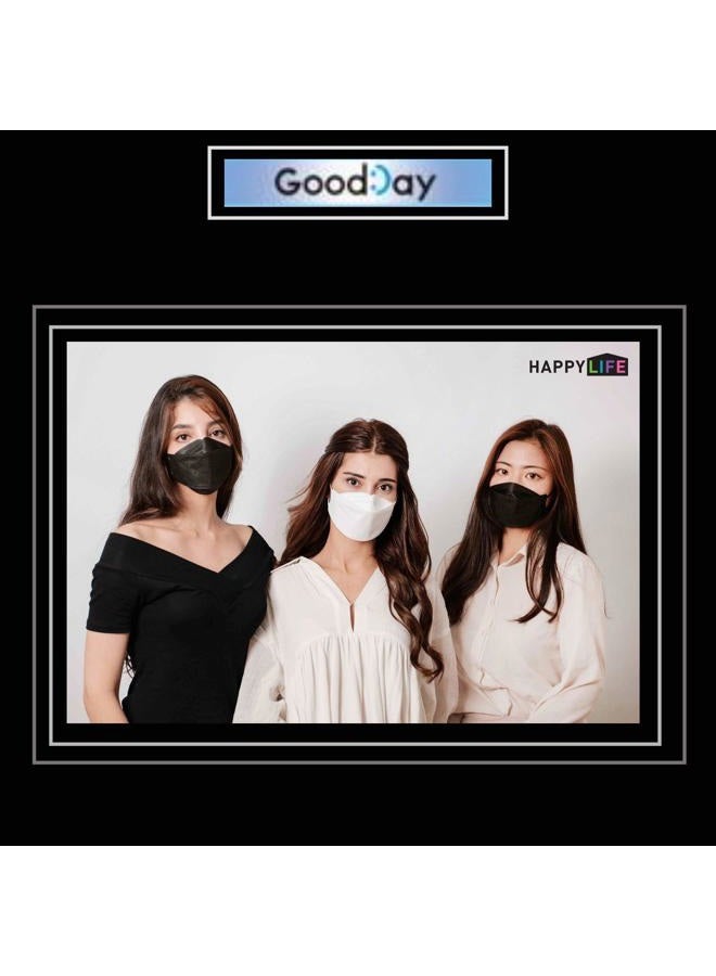 FLEXMON (Pack of 10) Good Day Korea Black Disposable KF94_ Face Mask 4-Layer Filters Breathable Comfortable Protection, Protective Nose Mouth Covering Dust Mask Made in Korea. - Image 3