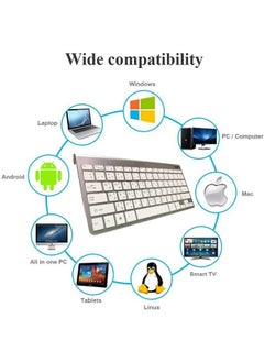 2.4G Wireless Keyboard and Mouse Arabic/English For Mac PC Laptop Computer Smart TV Andriod IOS Windows - Silver/White - pzsku/ZF7C2AEF0E0D3A769881AZ/45/_/1720945775/49ae76c5-d99c-4dbc-83a5-8378ce493431