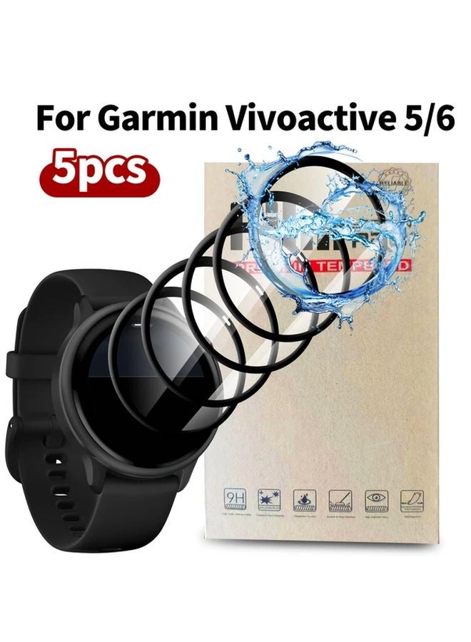 5 Pack 3D Curved Full Coverage Screen Protector For Garmin Vivoactive 5 6 - Image 2