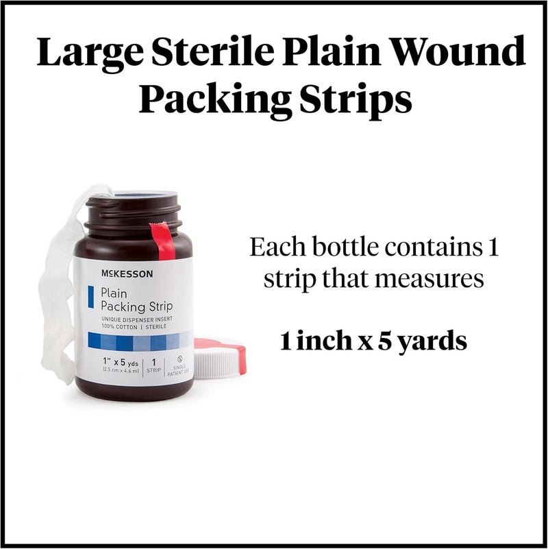 McKesson شريط تعبئة مكيسون معقم عادي 100% قطن 1 بوصة × 5 يارد 1 عدّ - Image 4