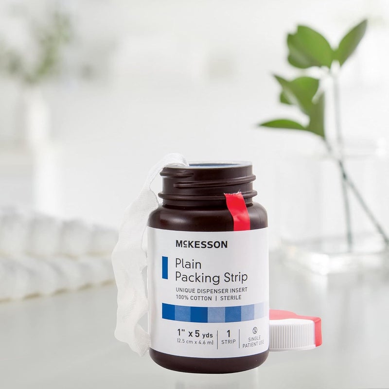 McKesson شريط تعبئة مكيسون معقم عادي 100% قطن 1 بوصة × 5 يارد 1 عدّ - Image 3
