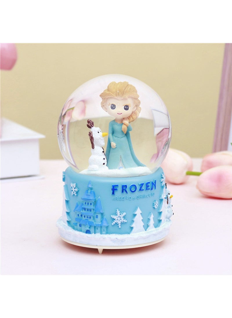 Keyfim Shop - Frozen Themed Large Sprayed Snow Globe with Lights and Music - Image 1