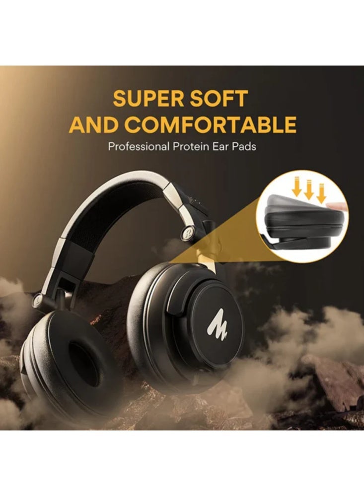 MAONO MH601 Professional Studio Monitor Headphones | 50mm Hi-Fi Drivers with Closed-Back Noise Isolation and Audio Sharing Feature | Ideal for Podcasting, Recording, Audio Editing, Mixing, Streaming and Gaming - Image 4