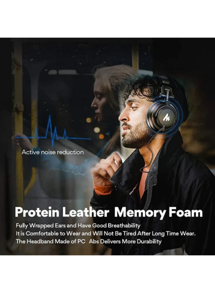 MAONO MH601 Professional Studio Monitor Headphones | 50mm Hi-Fi Drivers with Closed-Back Noise Isolation and Audio Sharing Feature | Ideal for Podcasting, Recording, Audio Editing, Mixing, Streaming and Gaming - Image 3