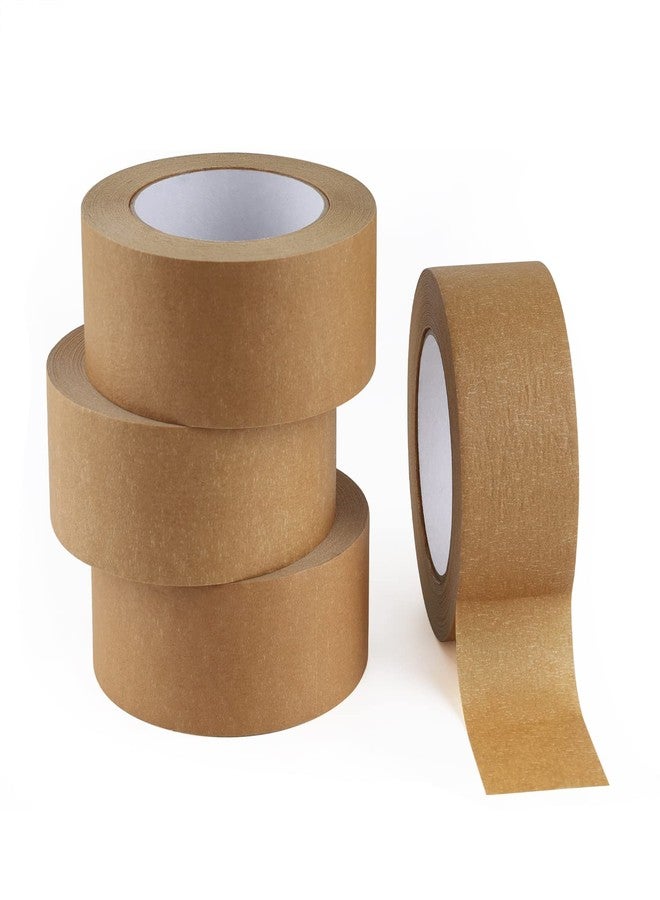 Lichamp 4 Pack Brown Painters Tape 2 inch Wide, Medium Adhesive Brown Masking Tape Bulk Multi Pack, 2 inch x 55 Yards x 4 Rolls (220 Total Yards) - Image 1