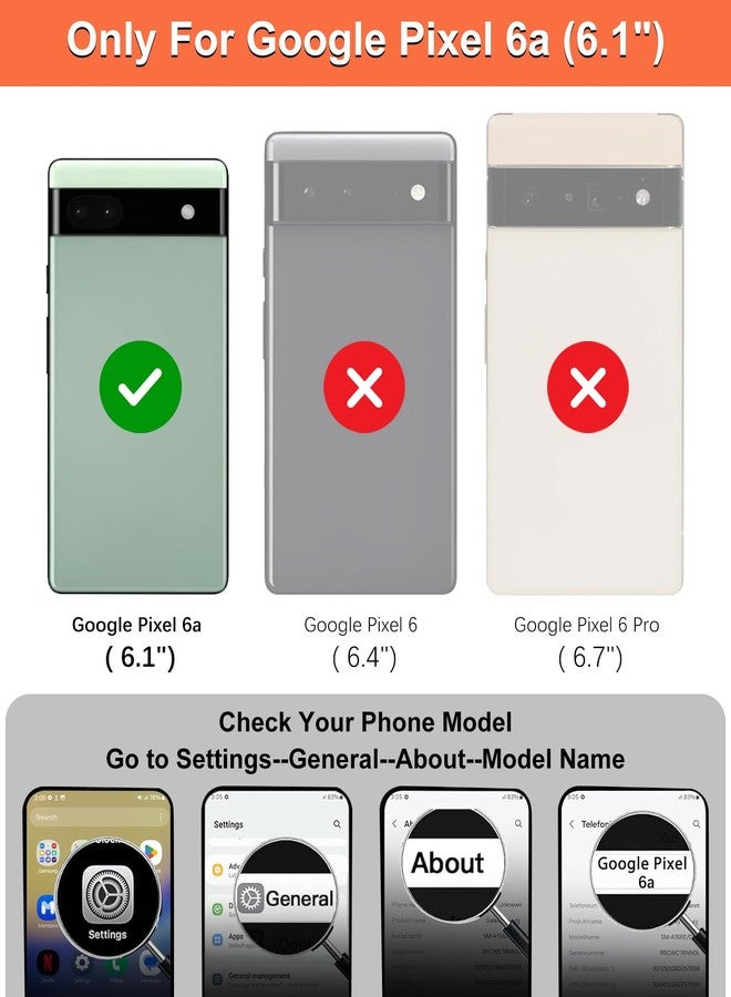 iCoverCase Compatible with Google Pixel 6a Case with Card Holder, Wallet Phone Case for Women Men [RFID Blocking] PU Leather Protective Wallet Case for Pixel 6a (Black) - Image 2