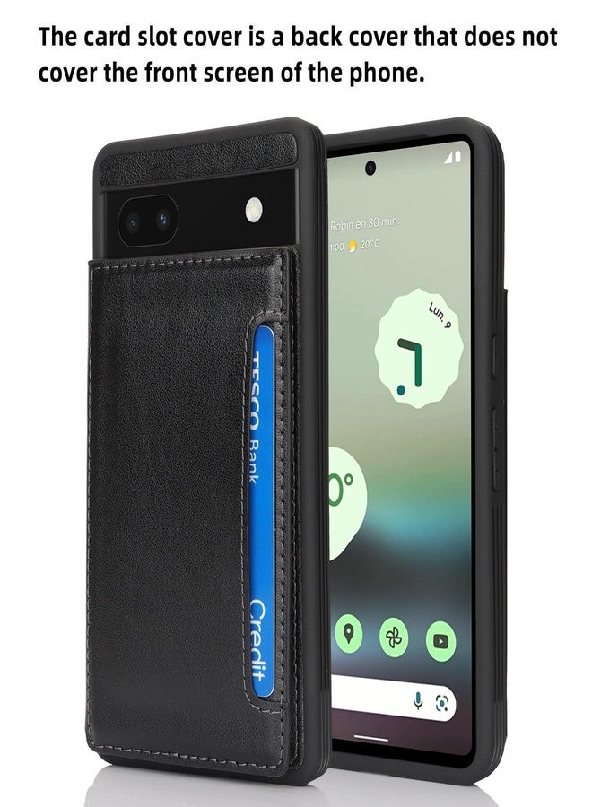 iCoverCase Compatible with Google Pixel 6a Case with Card Holder, Wallet Phone Case for Women Men [RFID Blocking] PU Leather Protective Wallet Case for Pixel 6a (Black) - Image 3