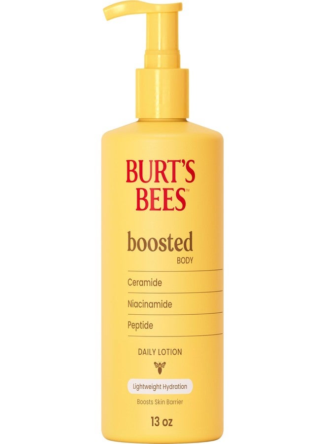 Burt's Bees Boosted Body Lotion with Ceramide, Niacinamide and Peptide, Lightweight Daily Lotion Boosts Skin Barrier, 13 oz. Bottle - Image 1