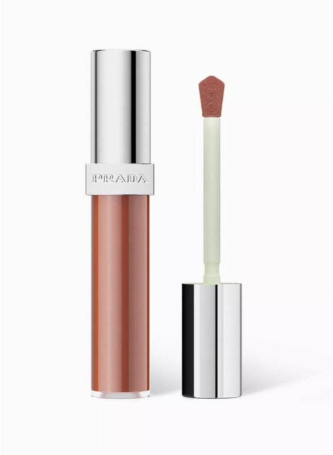 Prada Reflection Glossy Liquid Lip Balm 8ml – B210 Brown Script Moisturizing High-Gloss Lip Care - Image 1