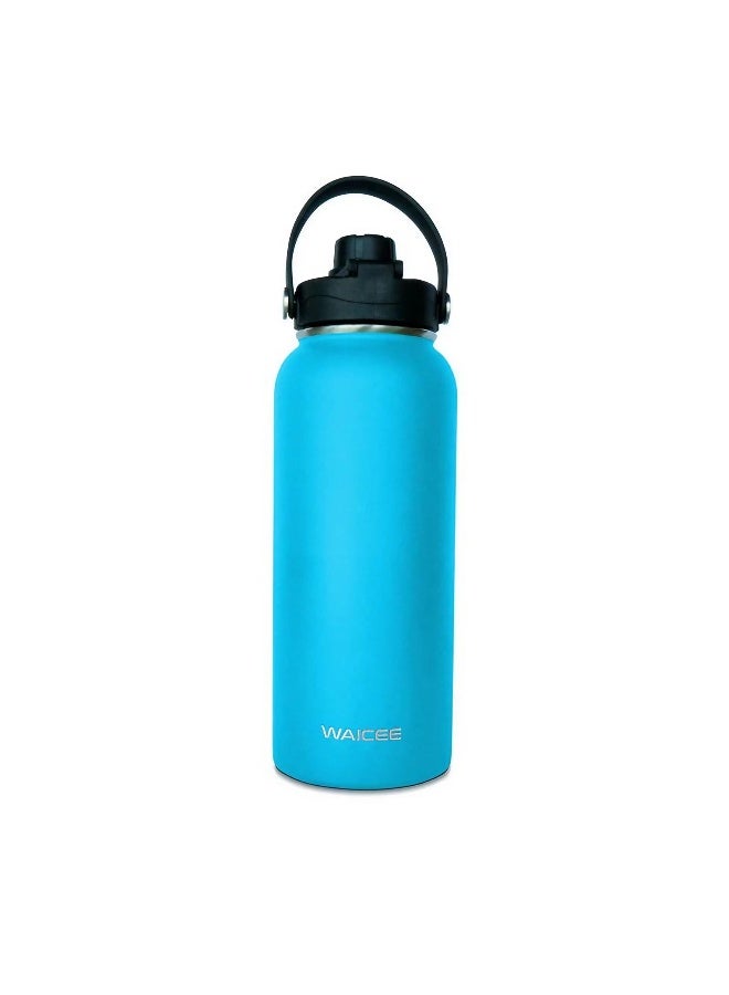 Waicee Stainless Steel Double Wall Travel Water Bottle (1000 ml, Ceru Blue) - Image 1