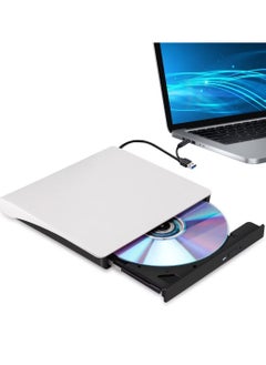 External CD/DVD Drive for Laptop, USB 3.0 Portable Type-C CD/DVD Player Burner Writer Reader Compatible with Mac MacBook Pro/Air iMac Desktop Windows 7/8/10/XP/Vista
