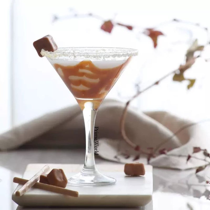 PrimeWorld كأس مارتيني كريستال شفاف بحجم 130 مل تقريبًا مجموعة من 2 قطعة، زجاج خالي من الرصاص 100%، تصميم حديث فريد - Image 4