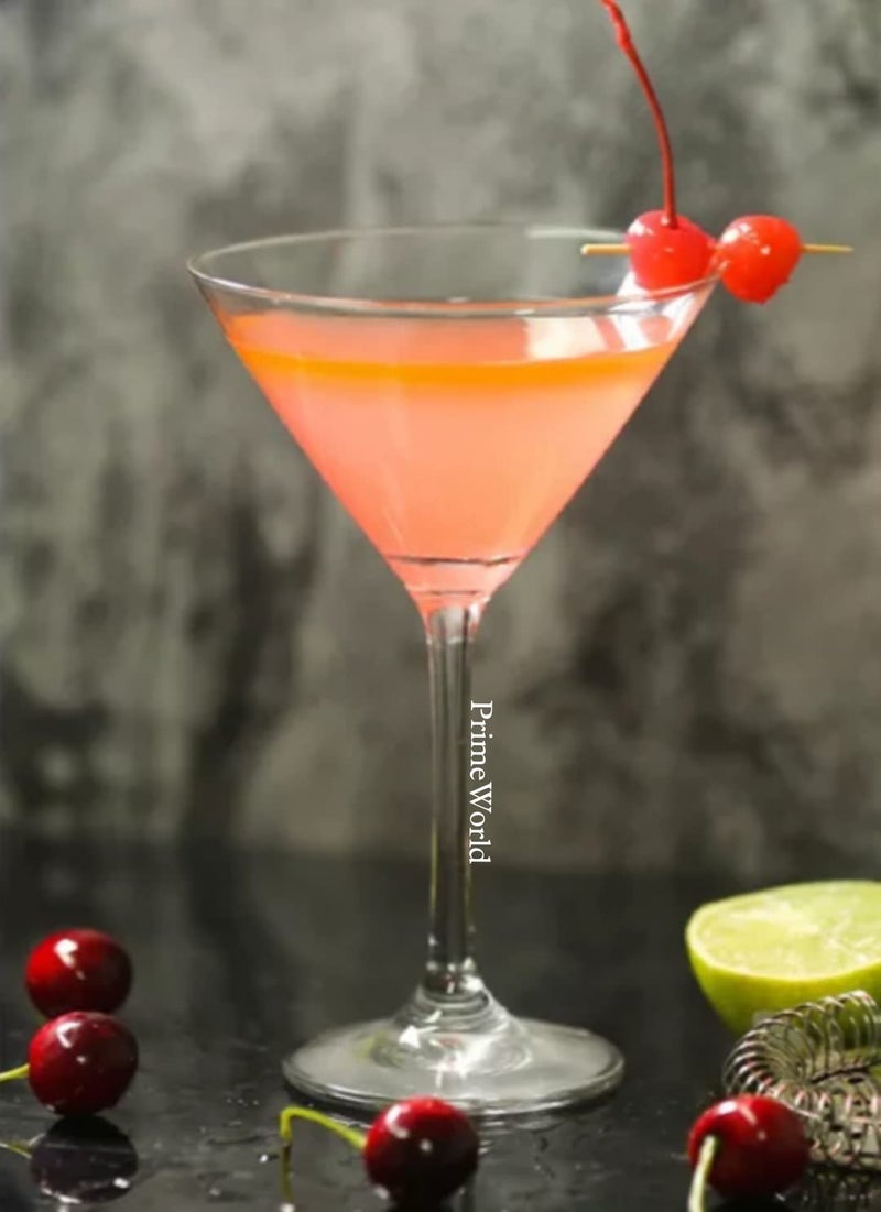 PrimeWorld كأس مارتيني كريستال شفاف بحجم 130 مل تقريبًا مجموعة من 2 قطعة، زجاج خالي من الرصاص 100%، تصميم حديث فريد - Image 5