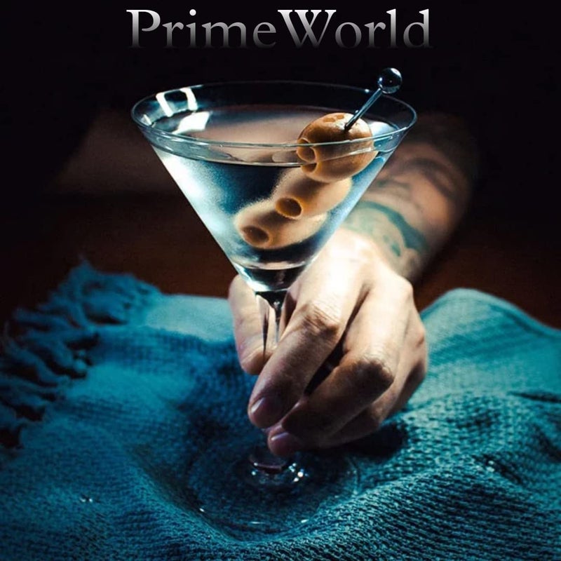 PrimeWorld كأس مارتيني كريستال شفاف بحجم 130 مل تقريبًا مجموعة من 2 قطعة، زجاج خالي من الرصاص 100%، تصميم حديث فريد - Image 3