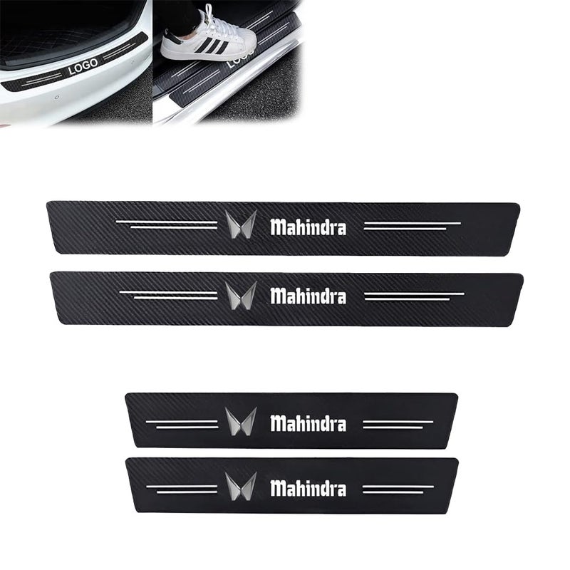 ACMUST 4 Pcs Carbon Fiber Wrap Anti Scratch PPF Film Car Protection Door Strip for Scorpio, Thar, XUV 300, XUV 400, XUV 700, XUV 500, Bolero, Marazzo, KUV 100, Xylo, Alturas, Quanto, Verito, XUV 3XO - Image 1
