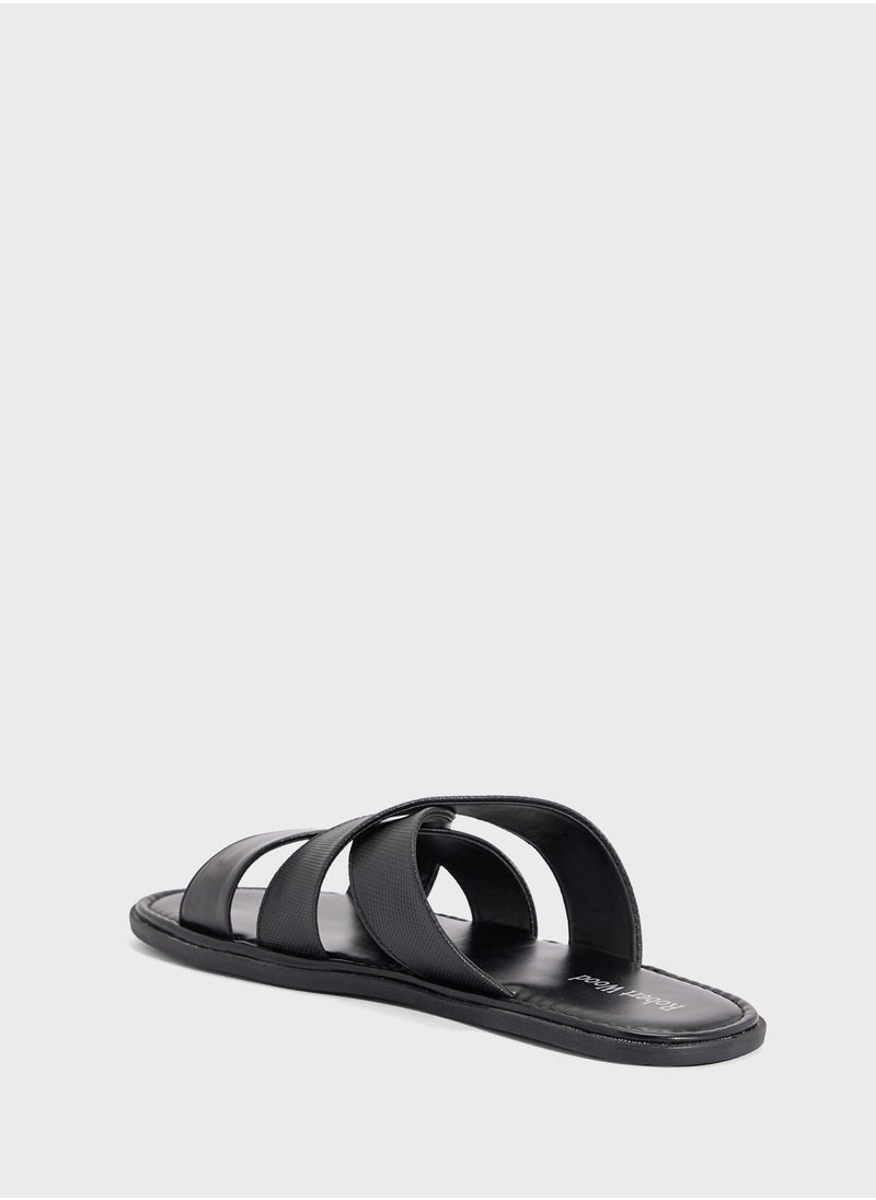 Robert Wood Cross Strap Sandals  - Image 3