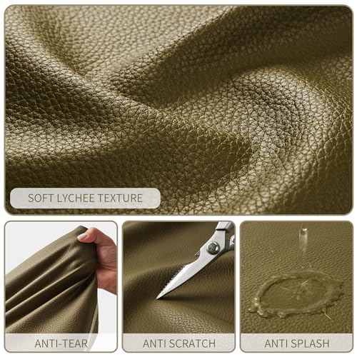 KALIDI Large Tote Bag Vegan Leather Casual Zipper Work Bag Weekender Hobo for Women 23L Oversize Shoulder Travel Purse (Olive Green) - Image 5