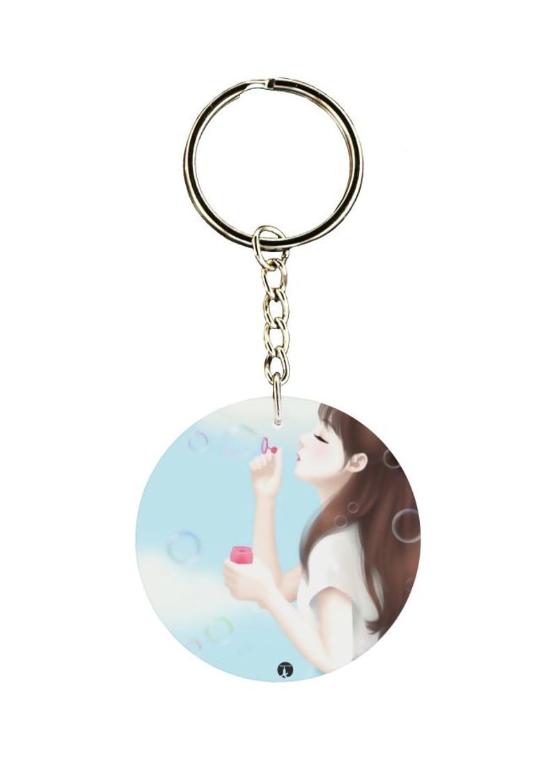 Single Sided Printed Keychain