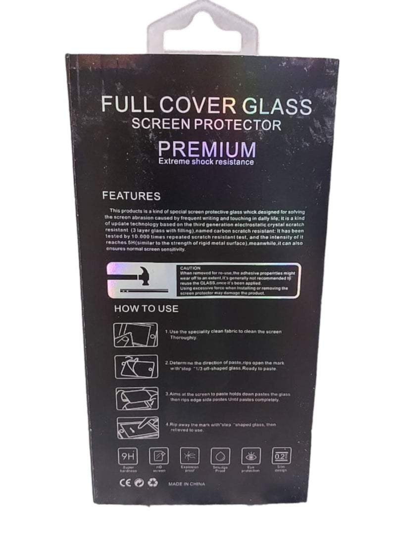 زوم بلس لاصقة حماية للشاشة من الزجاج المقوى لهاتف ريد مي 9C / أسود - Image 3