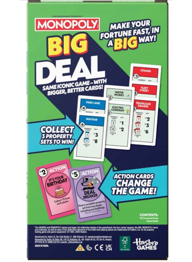 Hasbro Games Hasbro Monopoly Big Deal Card Game - Image 2