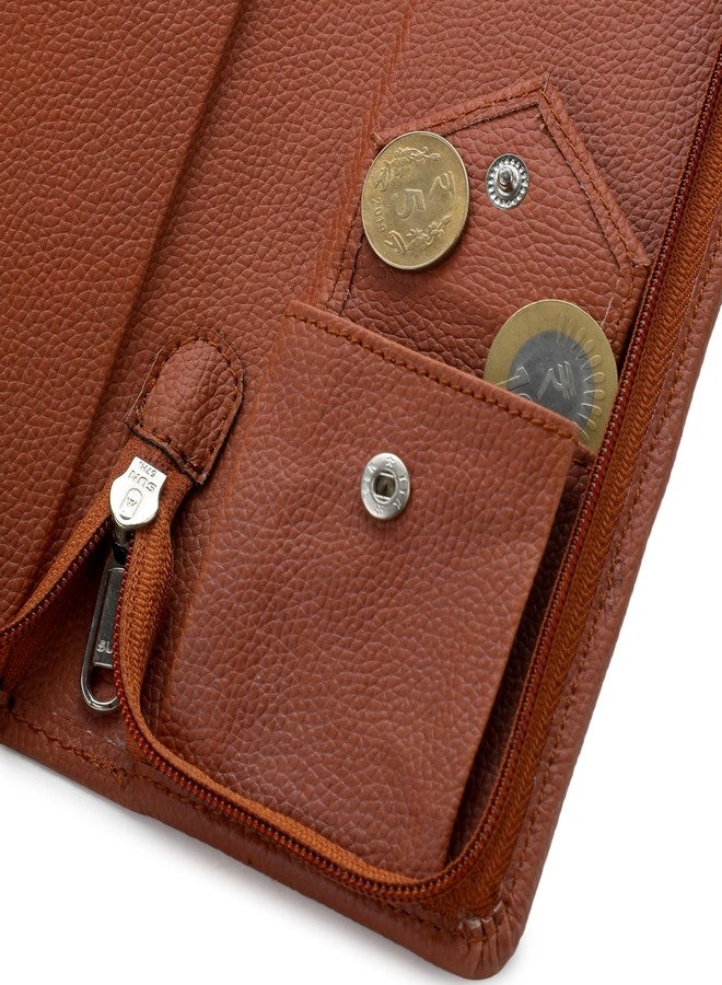 AZYEEA PU Leather Keychain pouch leather case Wallet Keychain for car Keys pouch for Men & Women Key Pouch Holder, Durable Bank Locker Key Pouch for Bank keys Home keys car key Holder Pouch (Tan) - Image 5