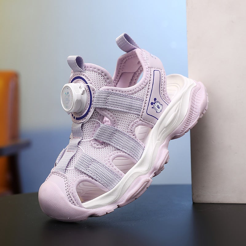 Jinjiang Boys And Girls Sandals Summer Non-Slip Soft Bottom Toe Breathable Beach Shoes For Middle And Large Children Boys And Girls Sports Sandals - Image 3