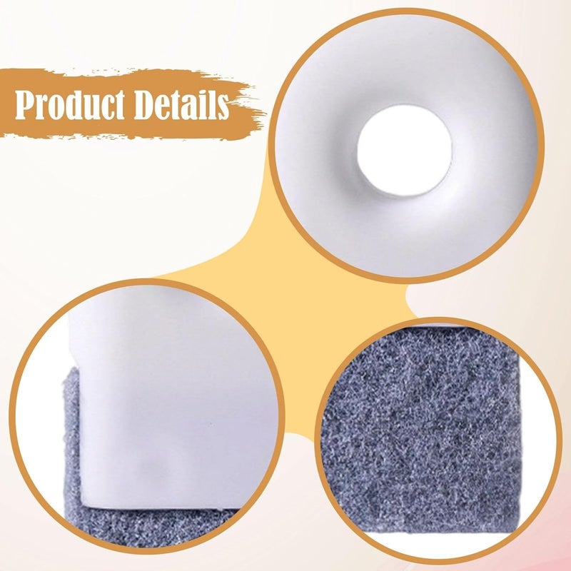 Portable Track Cleaner, Practical and Reusable, Household Window Slot Cleaning Brush, Window Cleaning Brush, White - Image 4