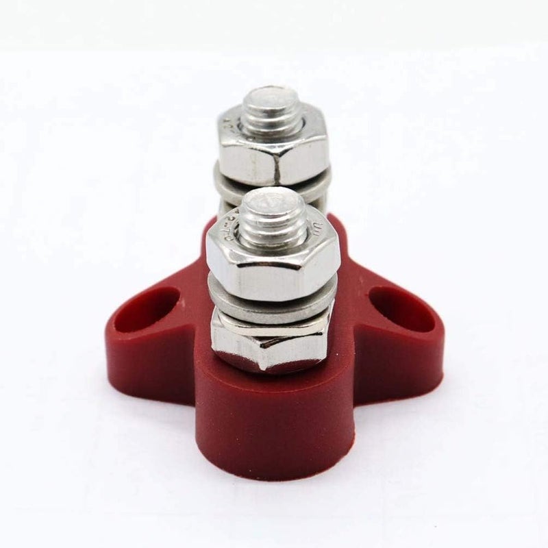 FAVOMOTO 48v Dual Terminal Heavy Duty Block for Car Boat Reinforced Base Design for Multiple Connections for Trucks Rvs Red - Image 3