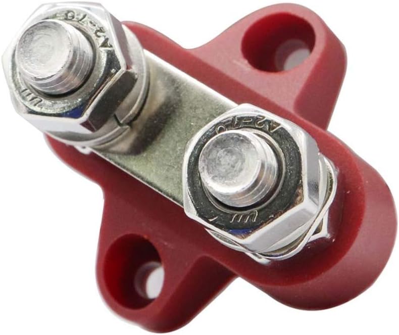 FAVOMOTO 48v Dual Terminal Heavy Duty Block for Car Boat Reinforced Base Design for Multiple Connections for Trucks Rvs Red - Image 2
