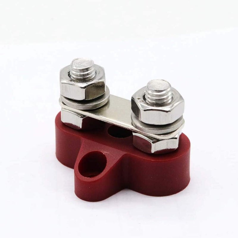 FAVOMOTO 48v Dual Terminal Heavy Duty Block for Car Boat Reinforced Base Design for Multiple Connections for Trucks Rvs Red - Image 4