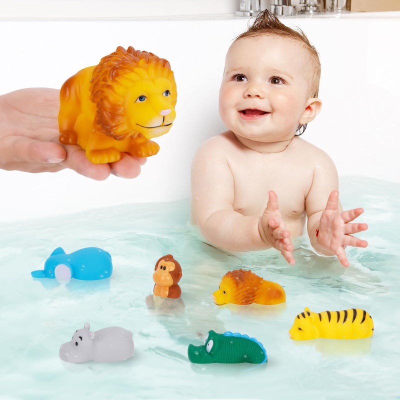 KMTJT Sorting and Stacking Toys Blocks for Toddlers 1-3, Soft Safari Animal Bath Toys Age 2-4, Numbers Nesting Stackable Toys for Baby 12-18 Months, Montessori Toys Gifts for 1 2 3 Year Old Boys Girls - Image 4