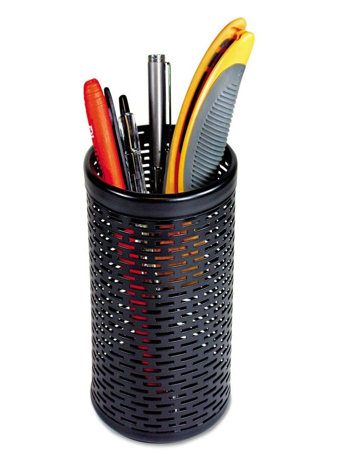 Artistic Urban Collection Punched Metal Pencil Cup, Black (ART20005) - Image 1