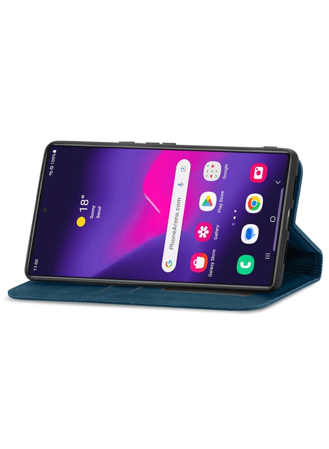 اس-توب جراب لهاتف Samsung Galaxy S25 Ultra 5G جراب هاتف جلدي مغناطيسي بملمس كلاسيكي - Image 4