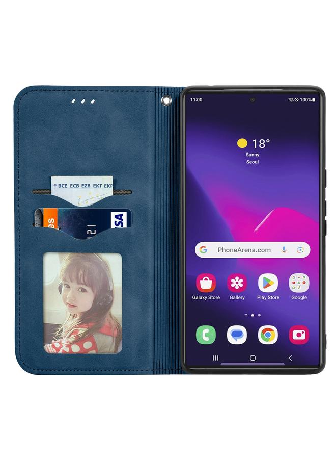 اس-توب جراب لهاتف Samsung Galaxy S25 Ultra 5G جراب هاتف جلدي مغناطيسي بملمس كلاسيكي - Image 3