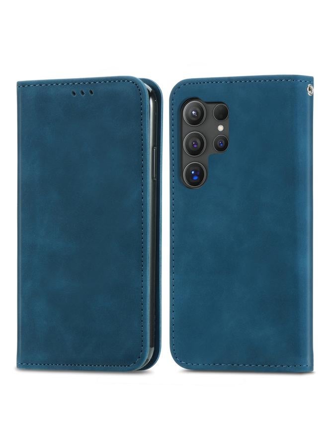 اس-توب جراب لهاتف Samsung Galaxy S25 Ultra 5G جراب هاتف جلدي مغناطيسي بملمس كلاسيكي - Image 2