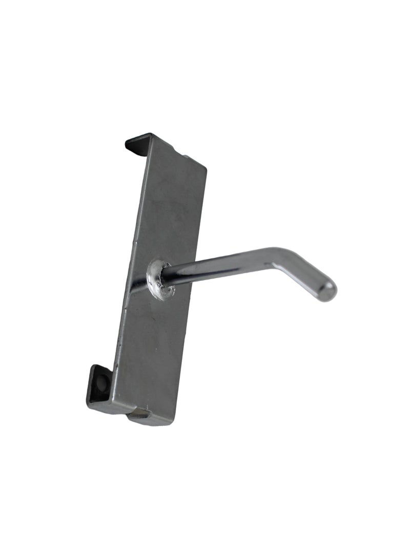 ROBUSTLINE Sliding Display Hooks for Display Boards – Heavy-Duty Metal Hooks for Retail, Garage, or Home Organization 8X6 SILVER 