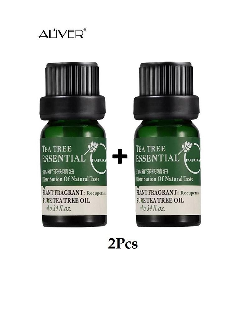 ALIVER Set of 2 Pcs Tea tree extract oil to get rid of facial spots 10ml - Image 1