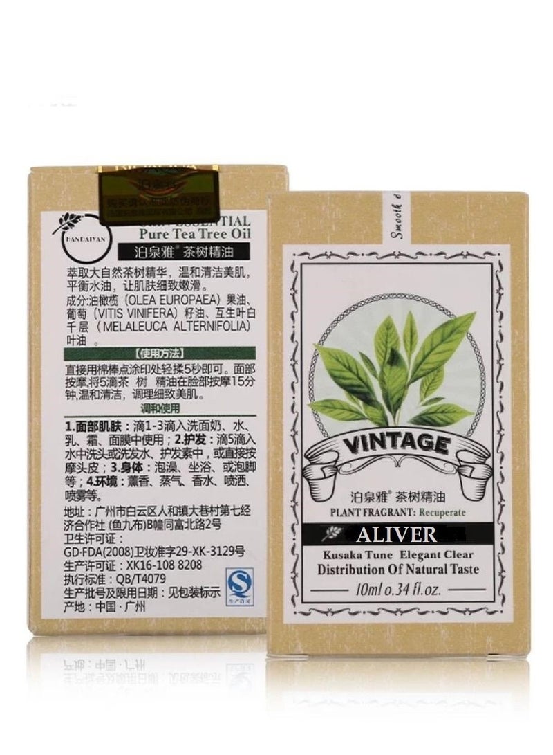 ALIVER Set of 2 Pcs Tea tree extract oil to get rid of facial spots 10ml - Image 3