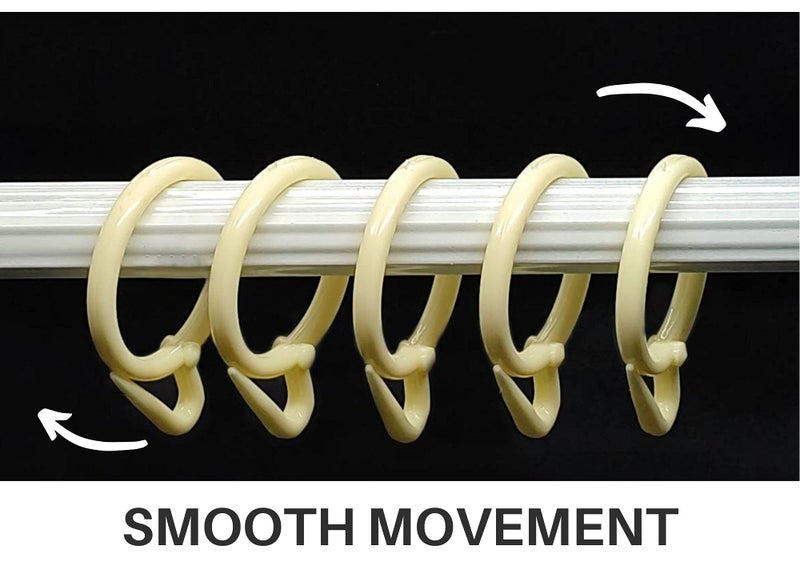 FAPBADRI Heavy Duty Large Curtain Rings Having 2 inch Inner Diameter, Colour Ivory, 20 Pieces - Image 3