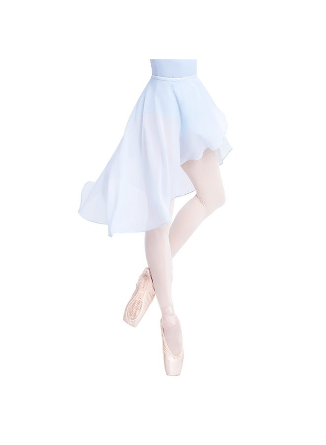 تنورة باليه رقص باليه شيفون للنساء/الفتيات، تنورة ملفوفة بخصر قابل للتعديل （أبيض） - Image 3