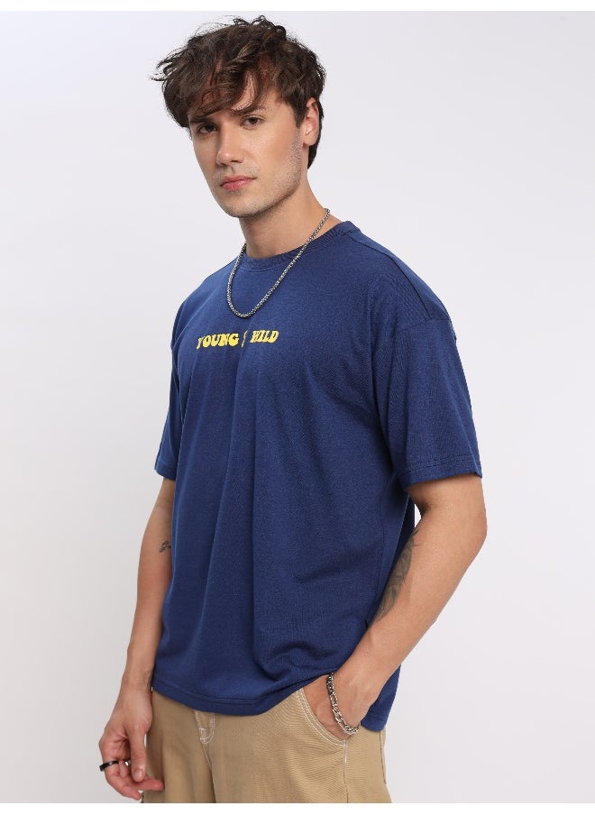 Beyoung Young And Wild Printed Oversized T-shirt for Men  - Image 1