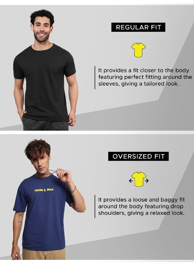 Beyoung Young And Wild Printed Oversized T-shirt for Men  - Image 4