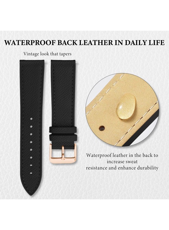 Ritche Christmas Gift Quick Release Brown Leather Watch Bands for Omega x Swatch Moonswatch for Men Women 20mm Watch Band Replacement Compatible with Samsung galaxy watch 4/5, White Elephant Gifts, - Image 2