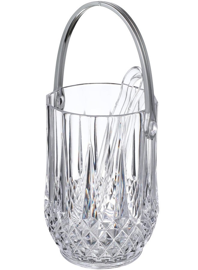 أموسفون دلو ثلج شفاف من أموسفن، مثالي لأيام الصيف، مع ملقط ومقبض، مناسب لحفلات الكوكتيل، أبعاده 5.11 × 4.72 × 4.72 بوصة. - Image 1