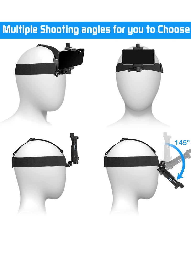 KASTWAVE Phone Head Mount, Head Mount Phone Holder, Outdoor Live Shooting Brachet Head Mount for iPhone, Action Camera  - Image 4
